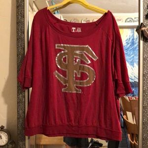 FSU Florida State Seminole ladies Dolman T EUC